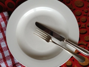 plate with silverware
